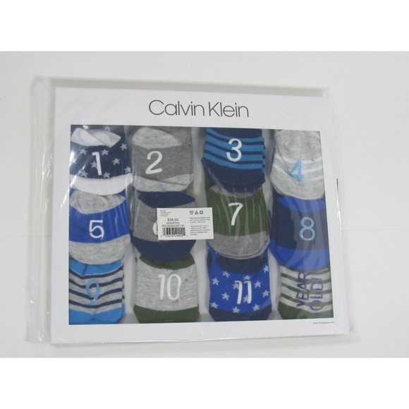 Calvin Klein Baby Boys 12pk  Milestone Socks  0-12M - Picture 1 of 3